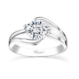 Half Prong Solitaire Ring