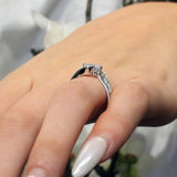Half Prong Solitaire Ring