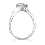 Half Prong Solitaire Ring