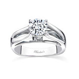 Split Shank Moissanite Solitaire Ring With Bridge
