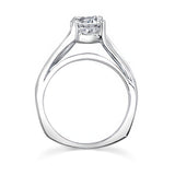 Split Shank Moissanite Solitaire Ring With Bridge