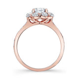 Flower Halo Lab Grown Diamond Engagement Ring