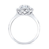 Flower Halo Moissanite Engagement Ring
