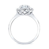 Flower Halo Lab Grown Diamond Engagement Ring
