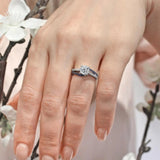 1 Carat Round Cut Sapphire Accent Ring