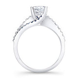 1 Carat Round Cut Sapphire Accent Ring