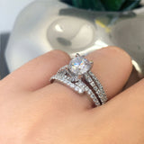 1 Carat Round Cut Diamond Bridal Set