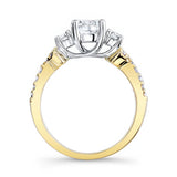 Three Stone Criss Cross Ring