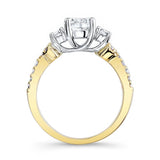 Three Stone Criss Cross Ring