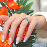 Three Stone Criss Cross Ring