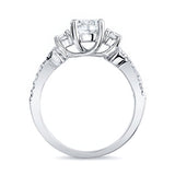 Three Stone Criss Cross Ring