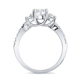 Three Stone Criss Cross Ring