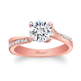 Unique Flared Moissanite Engagement Ring