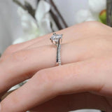 Unique Flared Moissanite Engagement Ring