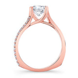 Unique Flared Moissanite Bridal Set