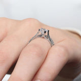 Unique Flared Moissanite Bridal Set