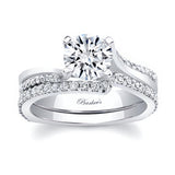 Unique Flared Moissanite Bridal Set