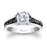 Cathedral Black Diamond Accent Ring