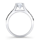 Cathedral Black Diamond Accent Ring