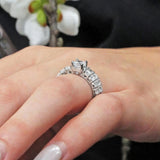 Moissanite Bridal Ring Set