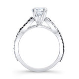 Infinity Black And White Diamond Ring