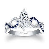 Marquise Sapphire And Diamond Moissanite Infinity Ring