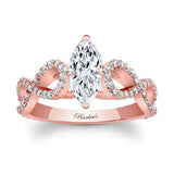 Marquise Moissanite Infinity Engagement Ring