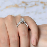 Moissanite Infinity Engagement Ring