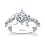 Looping Split Shank Princess Cut Moissanite Ring