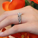 Looping Split Shank Princess Cut Moissanite Ring