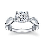 Criss Cross Split Shank Moissanite Ring