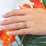 Criss Cross Split Shank Moissanite Ring
