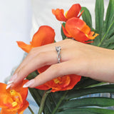 Criss Cross Split Shank Moissanite Ring