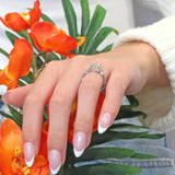 Criss Cross Split Shank Moissanite Ring