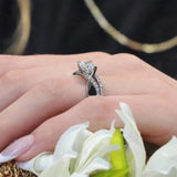 Criss Cross Band Bridal Set