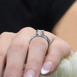 Criss Cross Band Moissanite Bridal Set