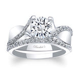 Criss Cross Band Moissanite Bridal Set