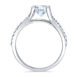 Criss Cross Band Moissanite Bridal Set