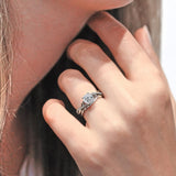 Simple Moissanite Bridal Set