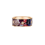 8mm Eye Pattern Ceramic Round Shape Bezel Diamond Band