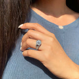 Split Shank Halo Engagement Ring