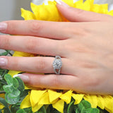 Split Shank Halo Engagement Ring