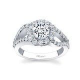 Split Shank Halo Engagement Ring