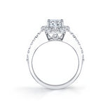 Split Shank Halo Engagement Ring