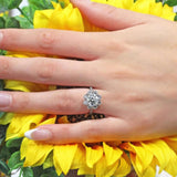 2 Carat Moissanite Halo Ring