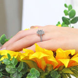 2 Carat Moissanite Halo Ring