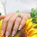 2 Carat Moissanite Halo Ring