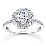2 Carat Moissanite Halo Ring