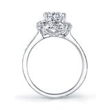 2 Carat Moissanite Halo Ring