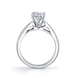 Pinched Solitaire Ring